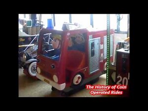 1990s Coin Operated Fire Engine Kiddie Ride - Fireman Sam