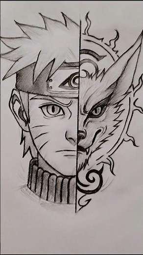 how to draw Naruto Six Paths Sage Mode & Kurama⚡ | #naruto #kurama #narutoshippuden #anime #drawing