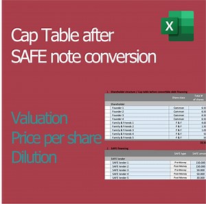 Cap Table | Calculation Model for the Conversion of a SAFE Note | Excel Template - Etsy UK