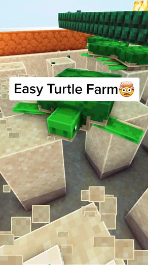 Easy Turtle Farm tutorial #minecraft #java #bedrock #tutorial #farm