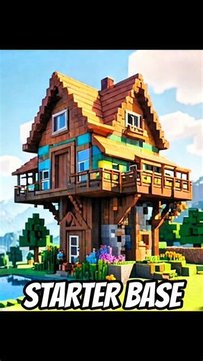 Building a Starter Base in Minecraft #shorts