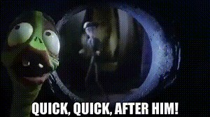 Quick, quick, after him!