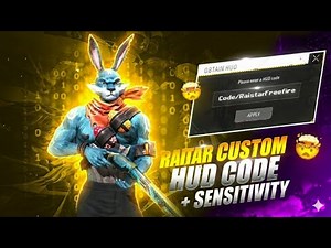 RAISTAR Custom HUD Code + Sensitivity 🔥 100% Headshot Trick | Free Fire