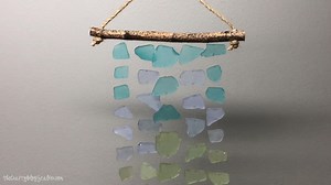 Decorate your home with beautiful Sea Glass Wind Chimes made by you! https://thecraftyblogstalker.com/diy-sea-glass-wind-chime-craft-kit/ | The Crafty Blog Stalker