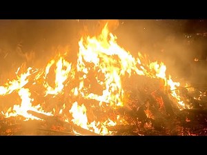 どんど焼き&花火🎆Japan Ceremony🔥Dondo Yaki🔥 japan firework🎆