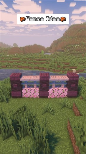 Aesthetic Cherry Blossom Fence in Minecraft! 🌸✨