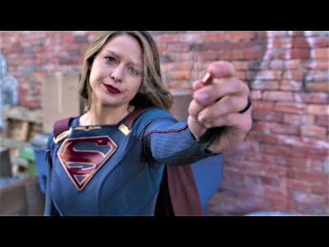 Supergirl 6x14 Nyxly drops Totem and Supergirl catch bullet and Totem Scene