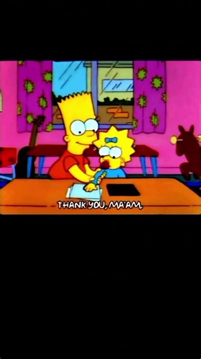 Bart con su hermana Maggie The Simpsons 🍩 #simpsons