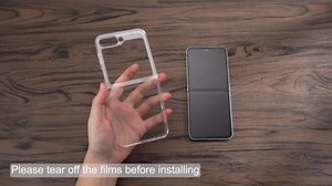 VEGO for Z Flip 6 Case, Clear TPU Drop Protection & Anti-Yellow & Wear-Resistant, Spray Paint Bumper Cover with Screen Protector for Samsung Flip 6 2024 - Purple