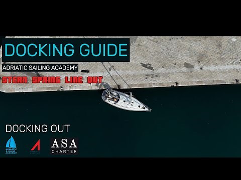 Docking guide - stern spring line - how to dock out #docking #sailing