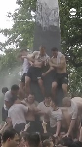 59K views · 500 reactions | ALL THE WAY UP: First year students at the U.S. Naval Academy participated in the annual tradition of climbing the Herndon Monument in Maryland to mark the end of year one. The class must work together to scramble up the 21-foot greased monument and replace a white plebe hat at the top with an upper classman's hat. This year's climb took 2 hours, 19 minutes and 11 seconds. https://abcnews.visitlink.me/kUF5Rh | ABC News | Facebook