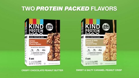 KIND Protein MAX Sweet & Salty Caramel Peanut Crisp Snack Bars, Keto Friendly, 20g Protein, 12 Count