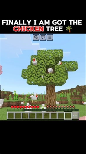 finally got chicken tree ? #minecraft #minecraftsurvival #minecraftshorts
