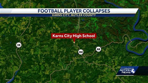 High school quarterback collapses on field during game in Butler County