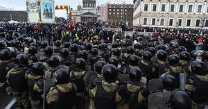 With Huge Show Of Force, Echoes Of Belarus In Russia's Protest Crackdown