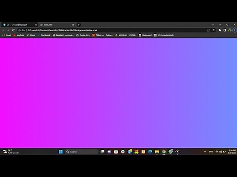 How to Create a Gradient Background using HTML & CSS | VS Code