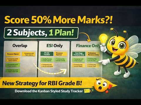 RBI Grade B 2026 Strategy 🚀 | Study ESI + FM Together & Score 50% More Marks!