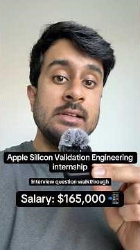 Learn how to solve an apple silicon validation engineering internship interview question