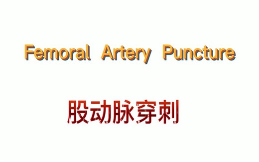 介入手术基础：如何进行股动脉穿刺？