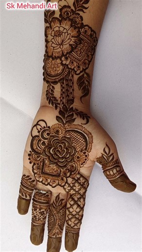 Beautiful Front Hand Mehandi Designs 🥰 Simple and Easy By Sk Mehandi Art