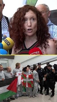 Flotilla members condemn police charges at Bilbao airport #shorts