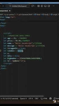JavaScript Data Types Explained for Beginners (With Examples) #javascript #coding