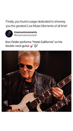 Live Music Moments on Instagram: "On an episode of Rock & Roll Road Trip With Sammy Hagar, former Eagles guitarist Don Felder and rock icon Sammy Hagar teamed up in Las Vegas for a live rendition of “Hotel California,” one of the most legendary rock songs ever recorded. Felder — the man who originally crafted the song’s unforgettable 12‑string intro and soaring solo — leads the jam while Hagar delivers powerful vocals and energy, creating a fresh yet respectful take on the classic. This moment a