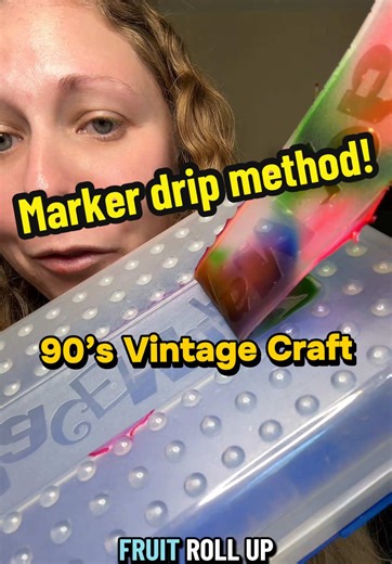 Vibrant Glue Bookmarks: Marker Drip Method