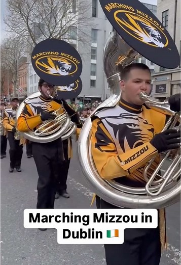🌈 Happy St. Patrick’s Day ☘️ 1 year ago Marching Mizzou had a great time playing at St Patrick’s Day Parade in Dublin, Ireland 🇮🇪 MIZ-ZOU 🐯 🎥: Marching Mizzou #stpacktricksday🍀 #marchingmizzou #marchingband #ireland #international #marchingtrend #worldwide #tiktok #trend #reels #instagood #Viral #music #university #drumcorps #collegeband #monday #performance #parade #saintpatricksday