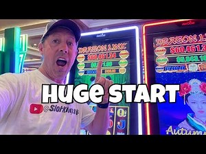 First Spin BONUS on Dragon Link! Huge Win at the Casino🔥💰