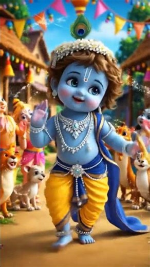 🌟 Krishna’s Joyful Dance Moments 🌟#LittleKrishna #KrishnaDance