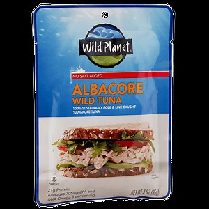 Albacore Tuna Pouch No Salt Added - Wild Planet Foods
