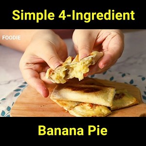 Simple 4-Ingredient Banana Pie Recipe🍌