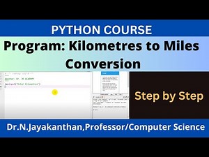Program to convert Kilometres to Miles || Kilometres to Miles in Python