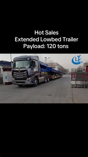 4 axles extended lowbed trailer #logistics #transport #semitrailerfactory #lowbedtrailer #heavyhauler