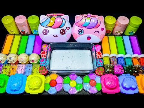 UNICORN Slime Mixing random with Rainbow Slime Satisfying Slime Videos #557