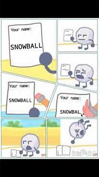 BFDI comic 1# : SNOWBALL #bfb #objectmayhem #tpot #bfdia #bfdi #objectshow #comics #objectproject