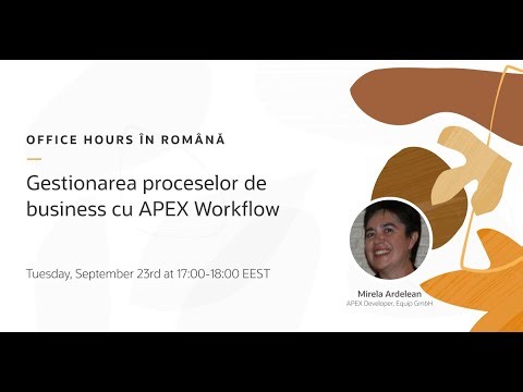 Gestionarea proceselor de business cu APEX Workflow