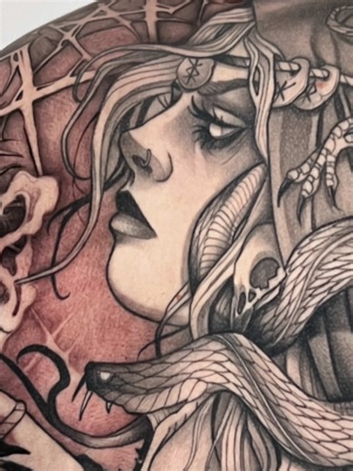 WITCHCRAFT Back Piece Tattoo | Eleven Pillars Studio
