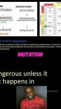 Substitution Mutation Explained: Sickle Cell Anemia Example #shorts