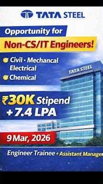 Mechanical Electrical ₹30K Stipend + 7.4 LPA
