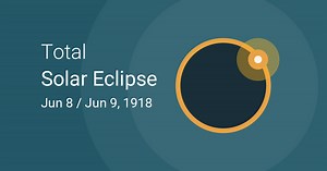 Total Solar Eclipse on June 8–9, 1918