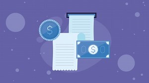 Dollars money and receipt animation | Premium Stock Video Footage