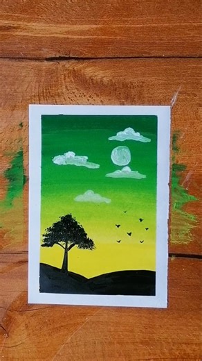 🌿Easy Painting With Poster colour #shorts