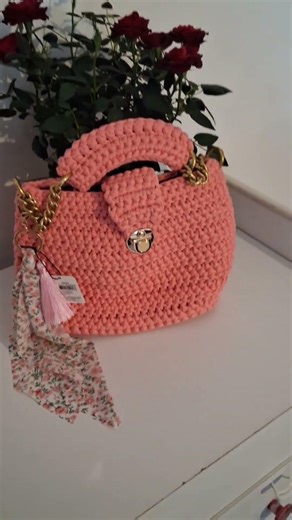cartera de trapillo # crochet #hechoamano