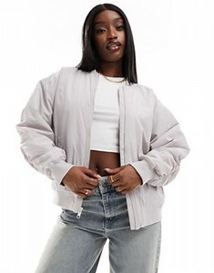 New Balance Linear Heritage woven bomber jacket in moonrock grey | ASOS