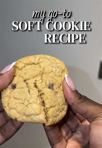 Simple Soft Cookie Recipe 🍪 Ingredients: • 150g soft butter • 80g caster sugar • 120g light brown sugar • 2 egg yolks • 225g plain flour • ½ tsp baking powder • ¼ tsp bicarbonate of soda • Pinch of salt • 200g chocolate Method: 1. Preheat oven to 170°C. 2. Mix the butter and both sugars until light and fluffy. 3. Add the egg yolks, flour, salt, bicarbonate of soda and baking powder. Mix until combined. 4. Add your chocolate of choice 5. Distribute the cookie dough evenly onto a baking tray. 6. 