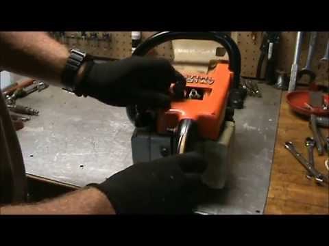 Stihl 031 AV chainsaw with bad oil pump