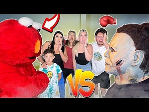 ELMO VS MICHAEL MYERS! CAUGHT ON CAMERA! ( ELMO AND MICHAEL MYERS IN A FIGHT! )