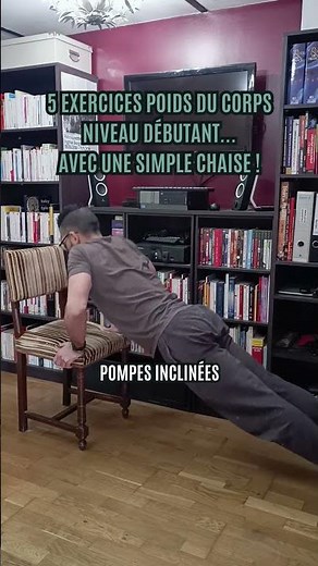 5 exercices au poids du corps avec chaise niveau débutant